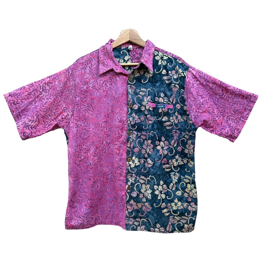Vintage Men's Floral Short Sleeve Shirt